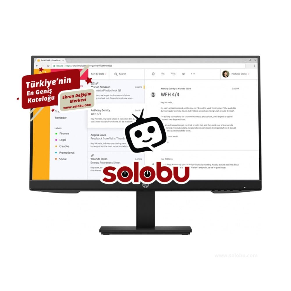 HP P24h G4 (7VH44AS) Monitör Ekran Değişimi