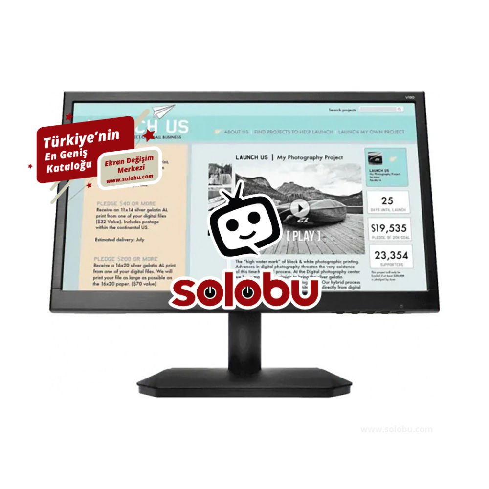 HP V190 (2NK17AA) Monitör (2NK17A7) Ekran Değişimi